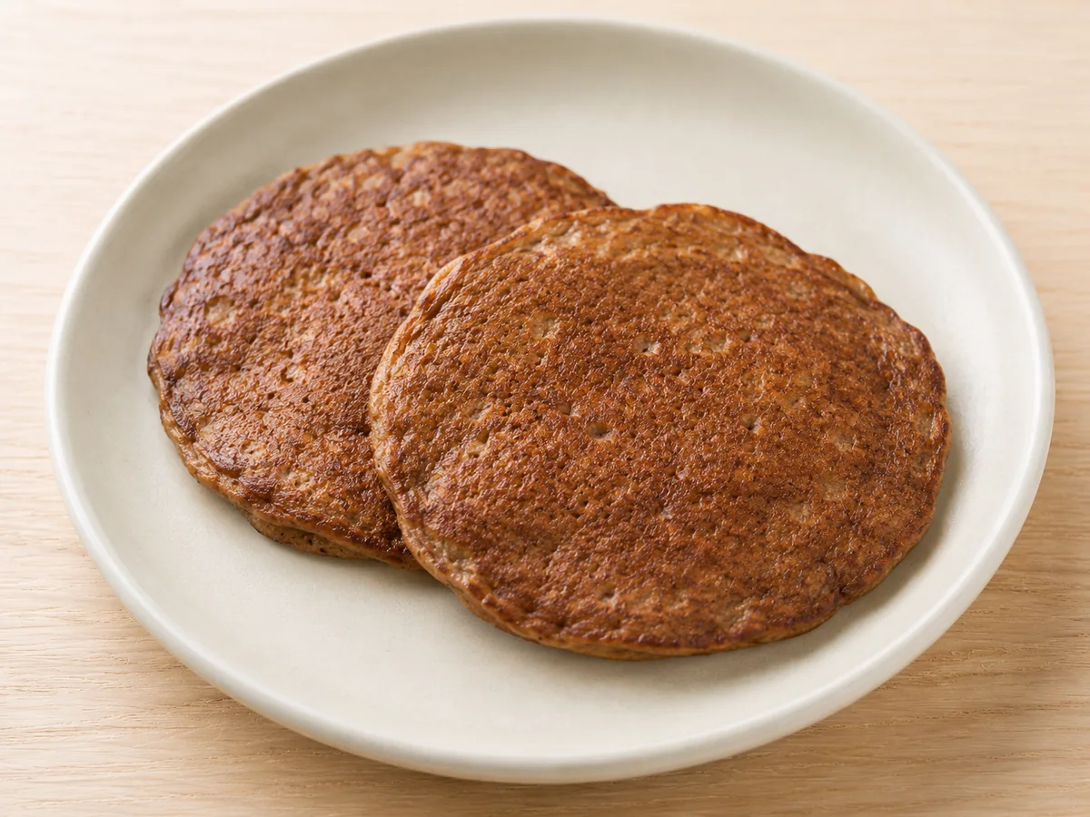 Panqueca de banana com cacau na frigideira