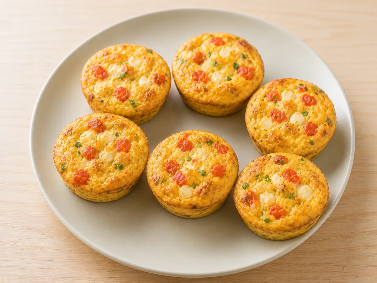 Muffins salgados de tapioca com queijo minas e tomate